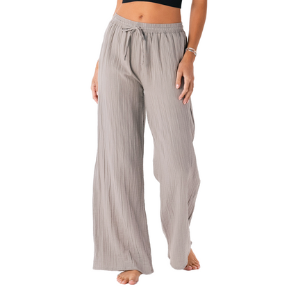 Stone Cotton Cabana Pants – Regular Pants