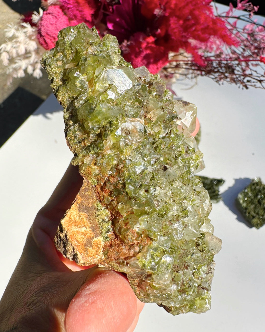 Epidote Quartz Cluster –