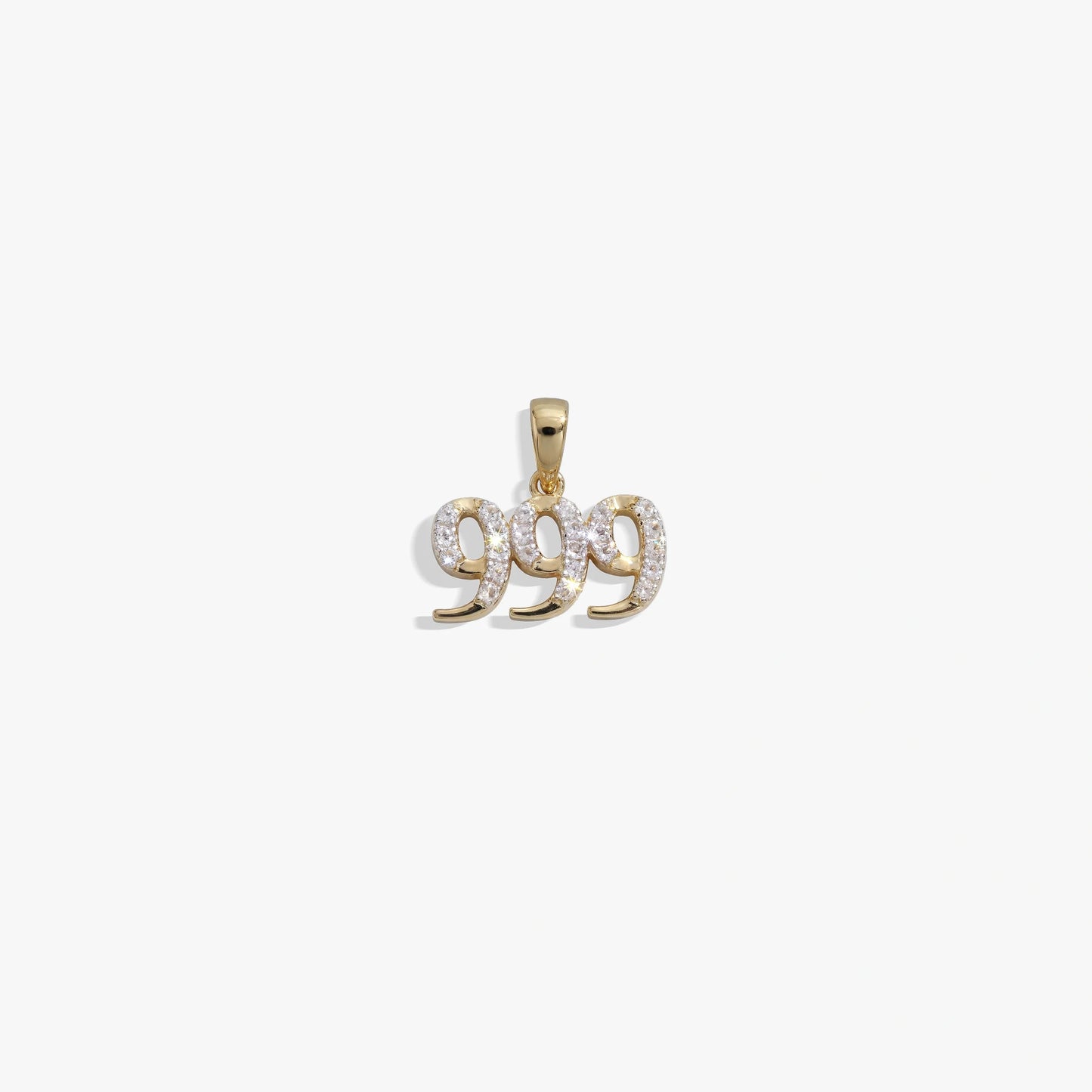 999 Sapphire Angel Number Amulet – 14K Gold Vermeil Pendants
