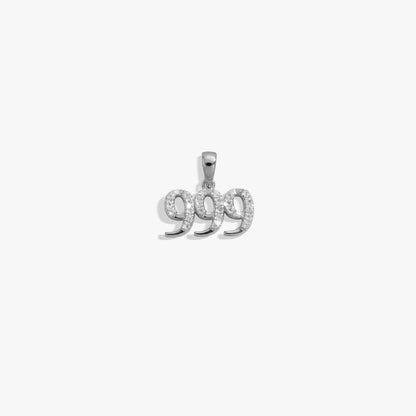 999 Sapphire Angel Number Amulet – 925 Sterling Silver Pendants