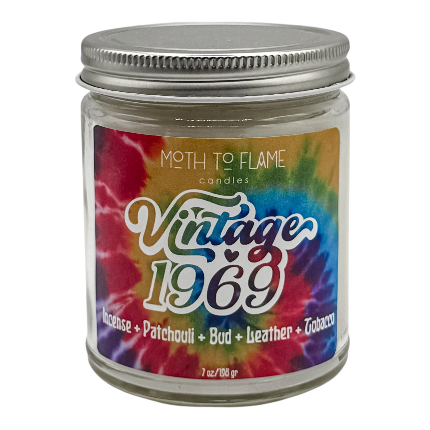 Vintage 1969 – 7 oz / 12 oz Candle - Cannabis Flower, Leather, Incense Resin