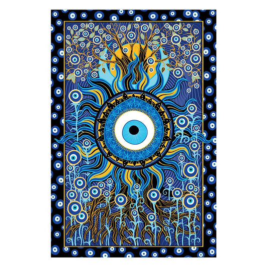 Evil Eye Tree of Life | 3D Tall Wall Tapestry