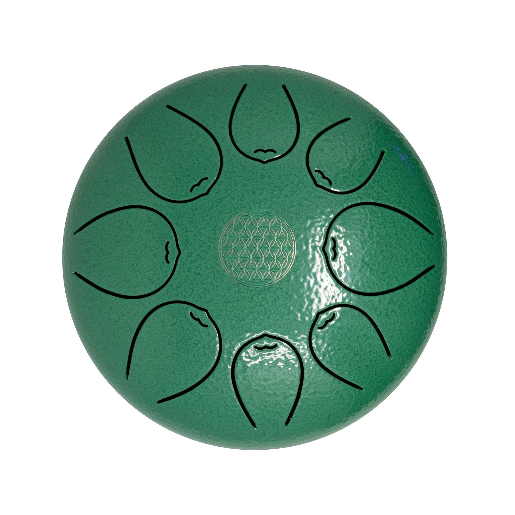 20cm Pentatonic Steel Singing Drum - Metal Green –