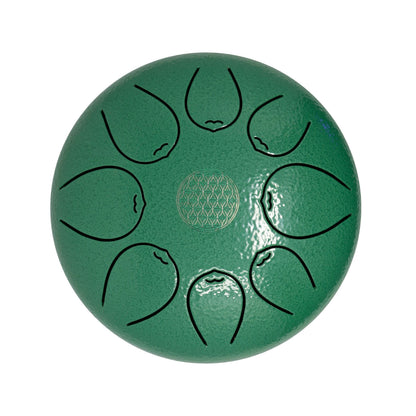 20cm Pentatonic Steel Singing Drum - Metal Green –