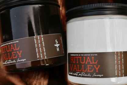 Ritual Valley Candle | Saffron Violet Amber Smoky Scented Candle –