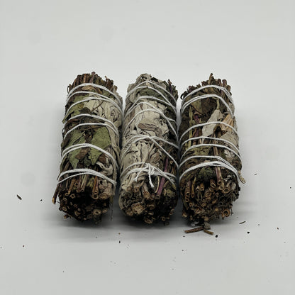 Peppermint & White Sage Smudging Sticks - 4" - Native-Owned, Sustainably Harvested