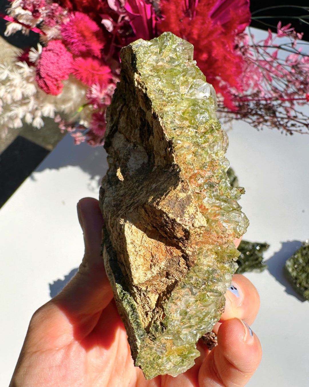 Epidote Quartz Cluster –