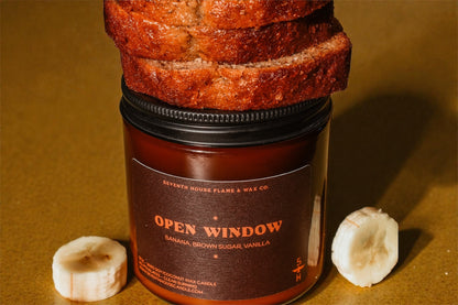 Banana Nut Bread Candle | Warm Bakery Scent Cozy Home Fragrance –