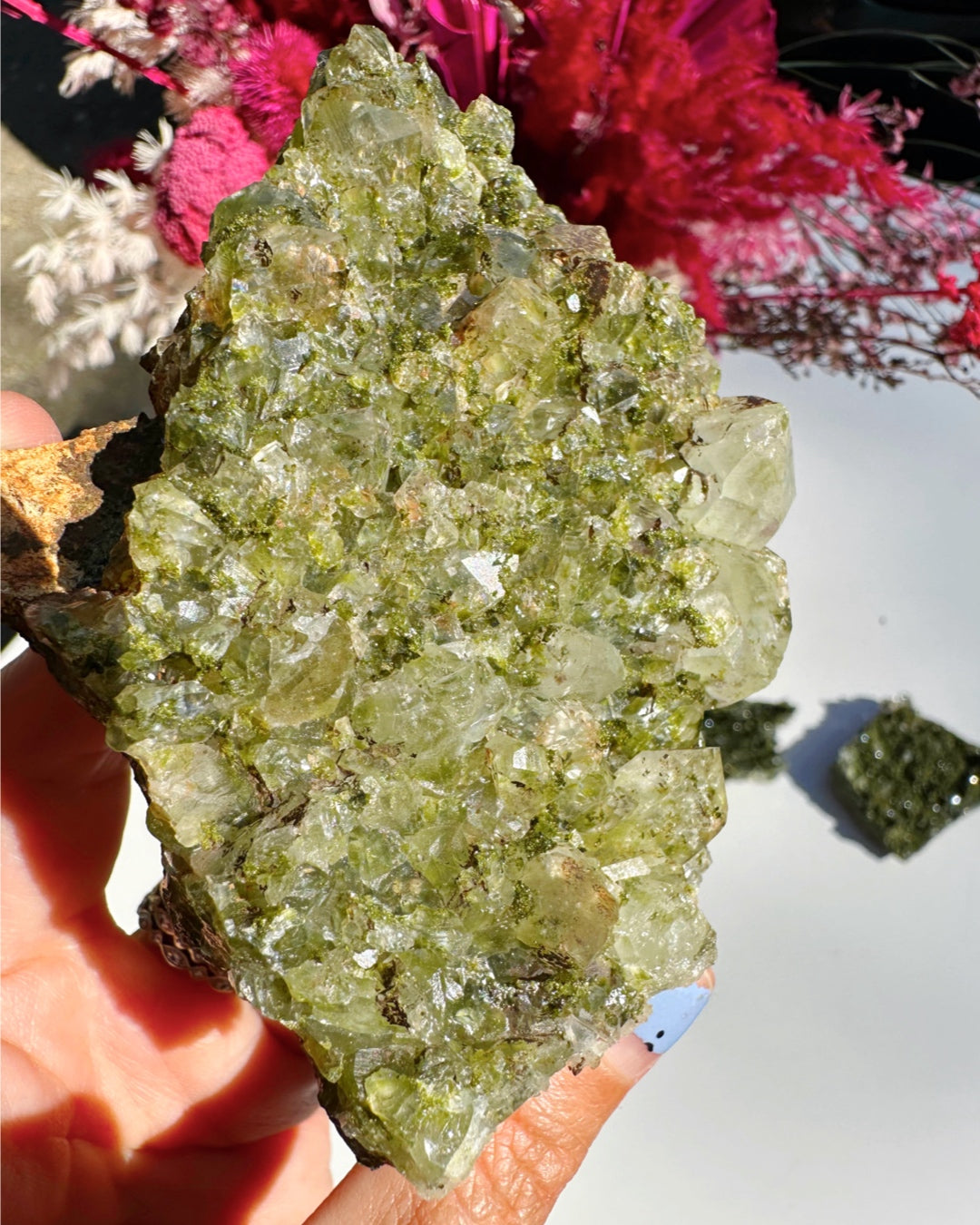 Epidote Quartz Cluster –
