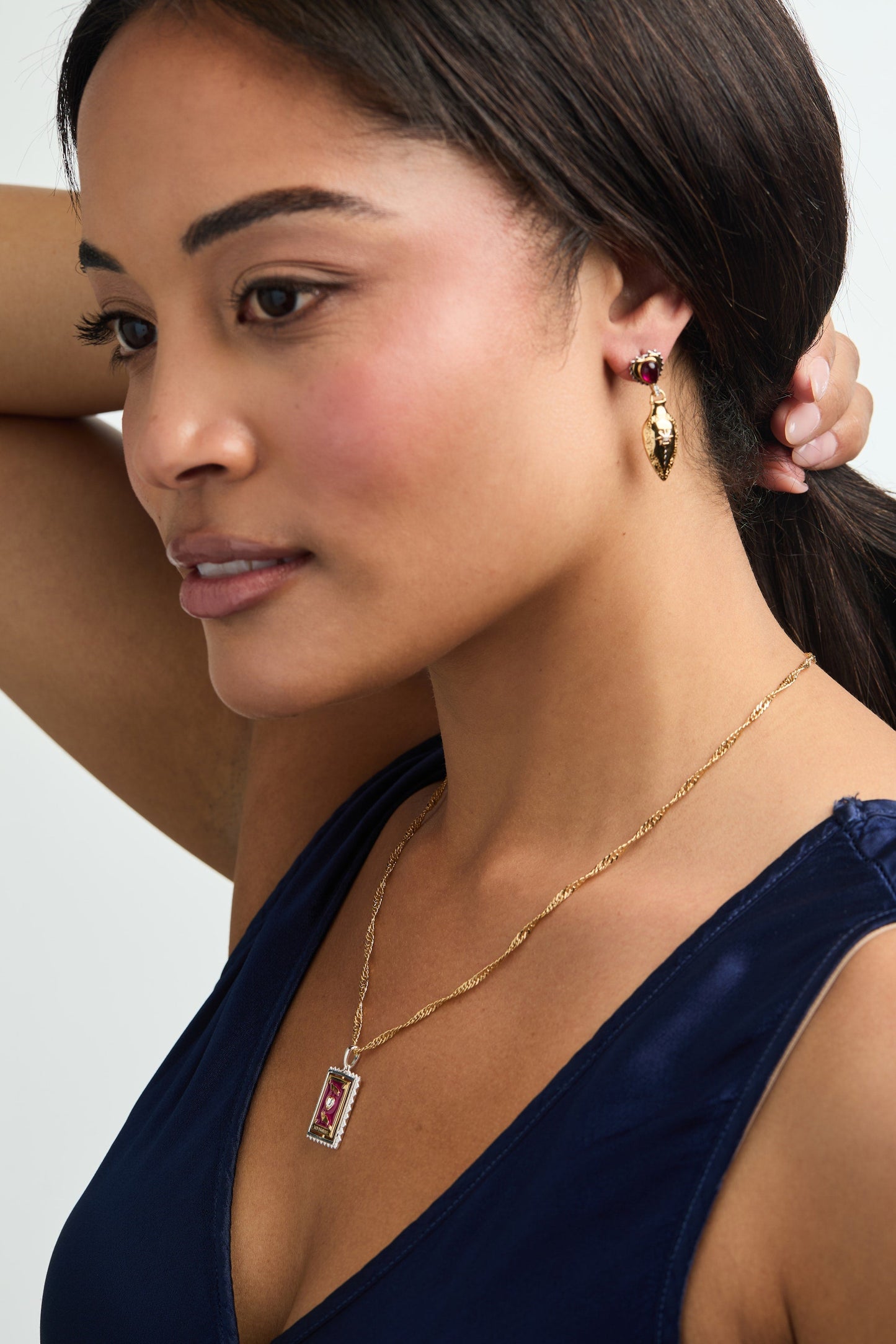 Tarot Card Reversible Spinner Pendant Necklace