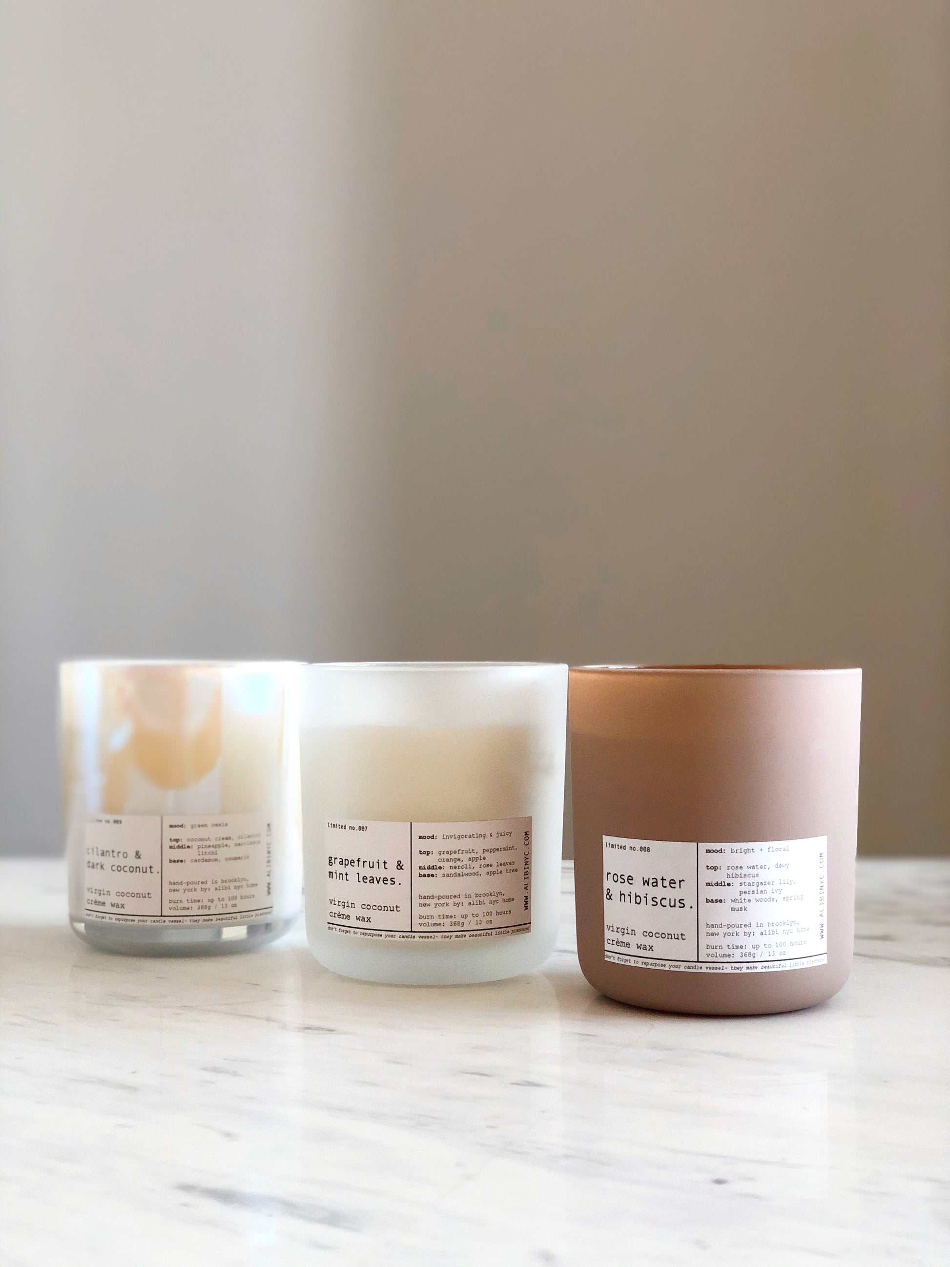 GRAPEFRUIT & MINT LEAVES | VIRGIN COCONUT CRÈME WAX & WOODEN WICK CANDLE – CANDLES
