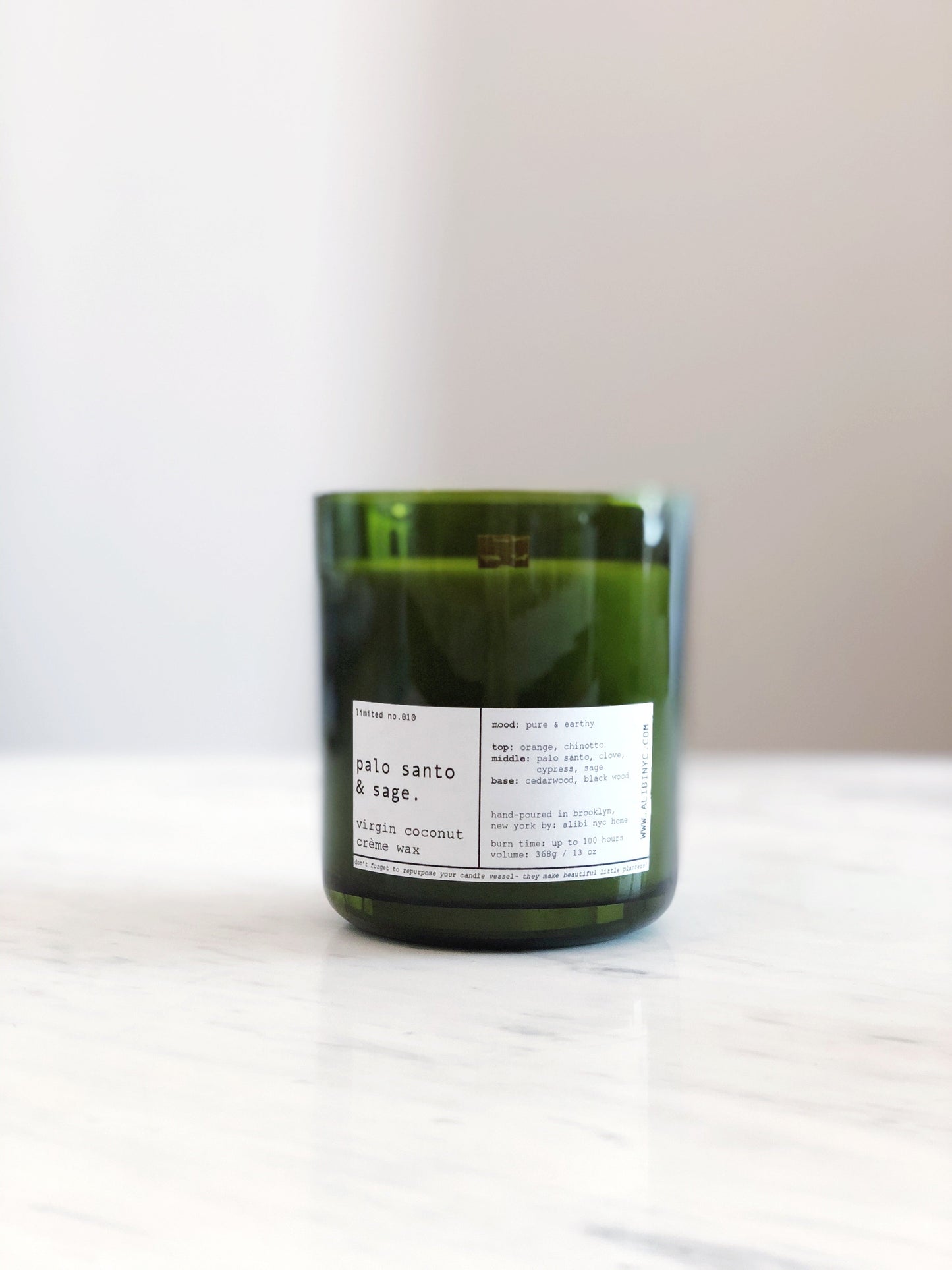 PALO SANTO & SAGE | VIRGIN COCONUT CRÈME WAX & WOODEN WICK CANDLE – CANDLES