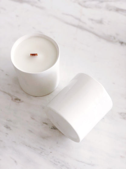 YUZU BLOSSOM & HINOKI | VIRGIN COCONUT CRÈME WAX & WOODEN WICK CANDLE – CANDLES