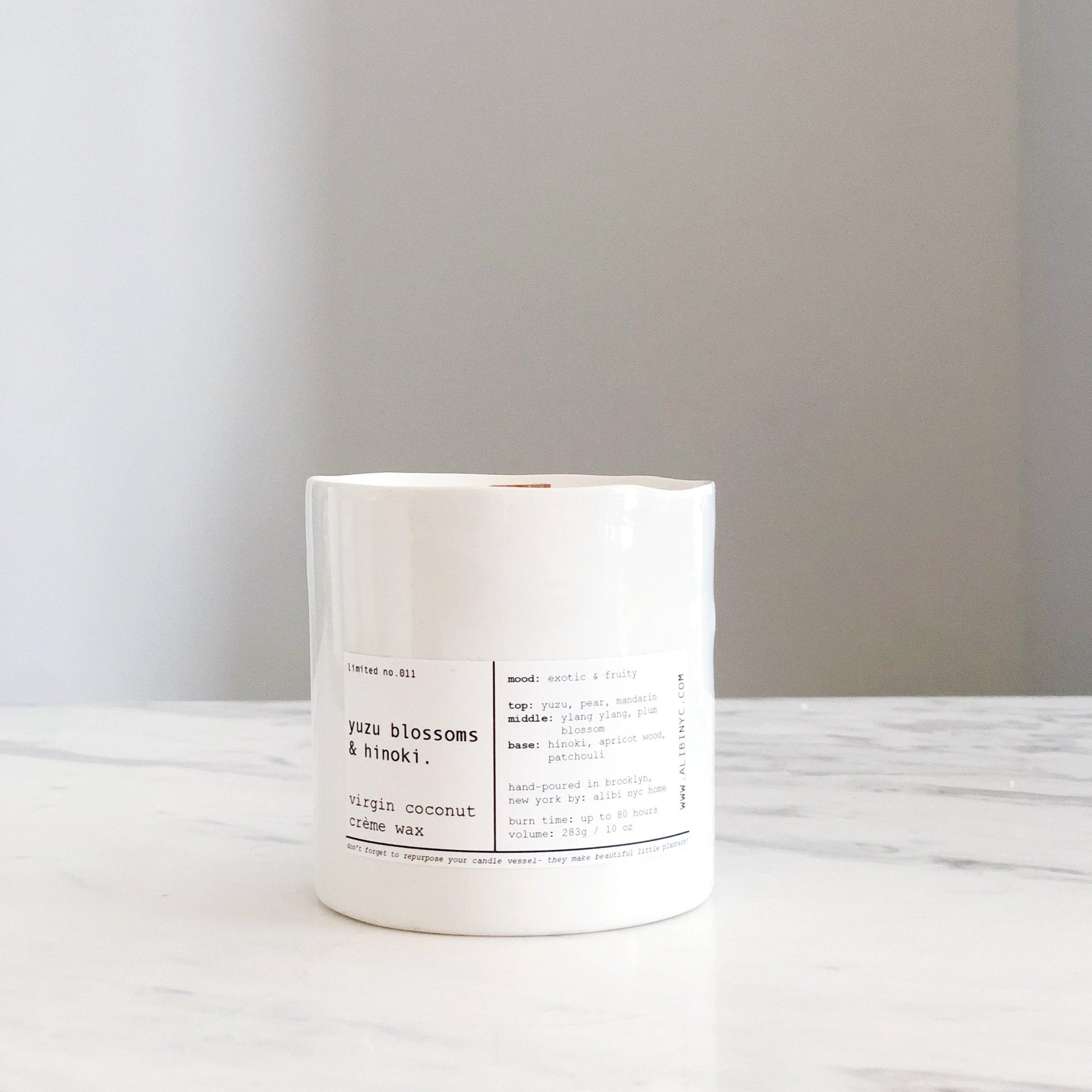 YUZU BLOSSOM & HINOKI | VIRGIN COCONUT CRÈME WAX & WOODEN WICK CANDLE – CANDLES