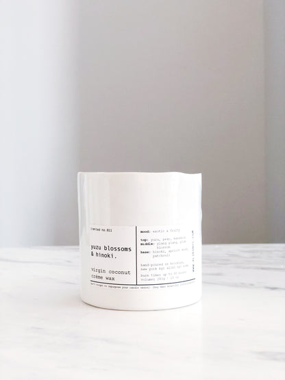 YUZU BLOSSOM & HINOKI | VIRGIN COCONUT CRÈME WAX & WOODEN WICK CANDLE – CANDLES