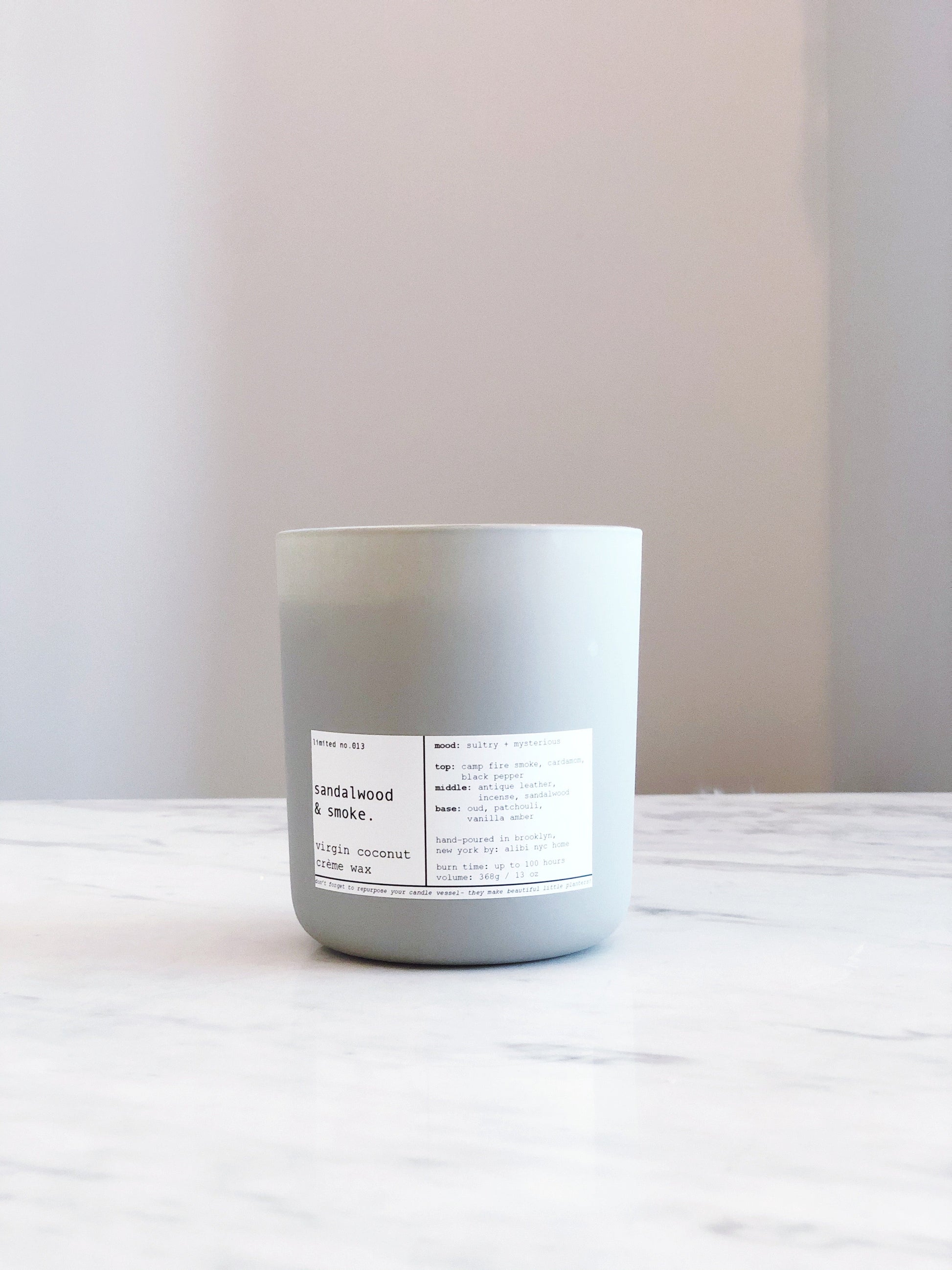 SANDALWOOD & SMOKE | VIRGIN COCONUT CRÈME WAX & WOODEN WICK CANDLE – CANDLES