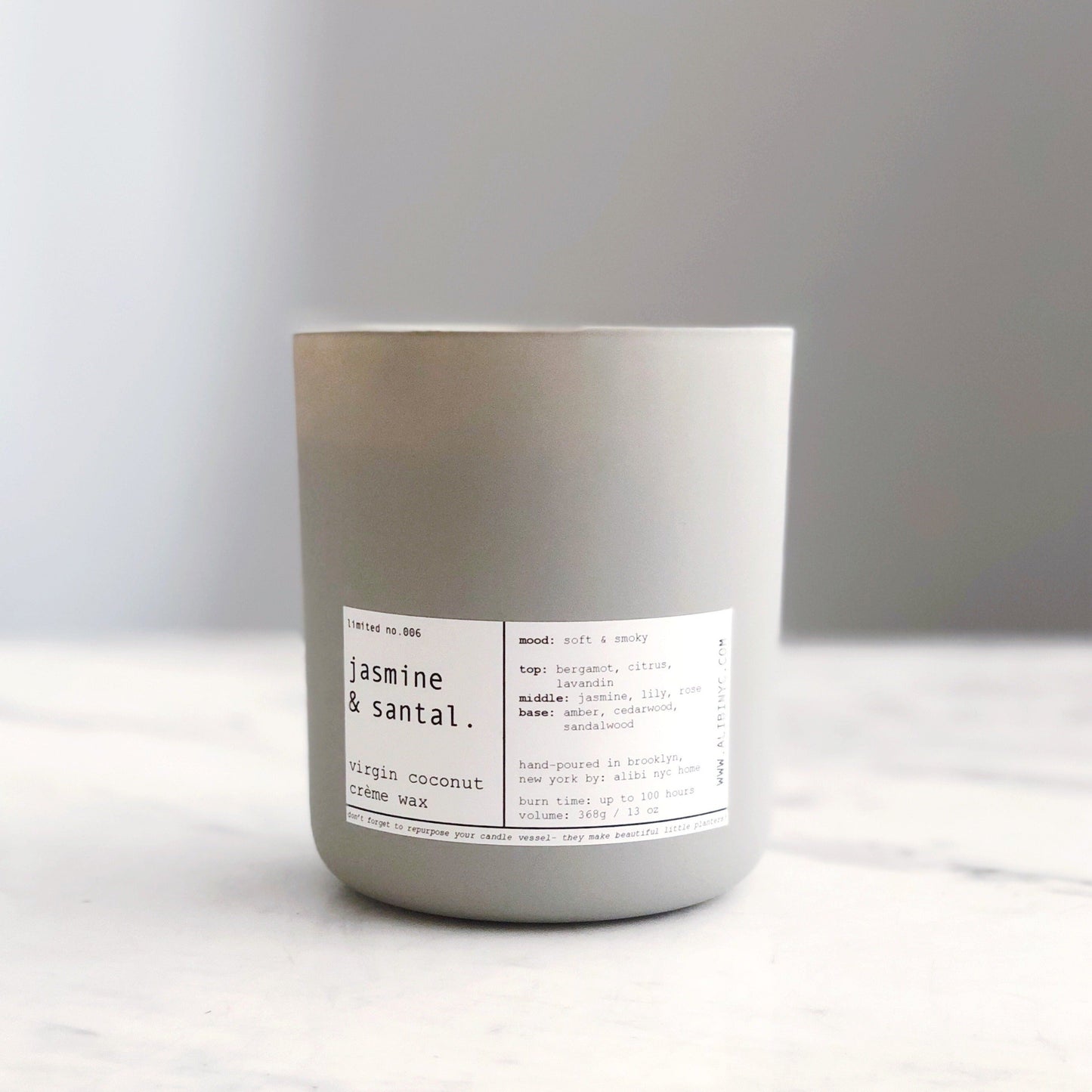JASMINE + SANTAL | VIRGIN COCONUT CRÈME WAX & WOODEN WICK – CANDLES