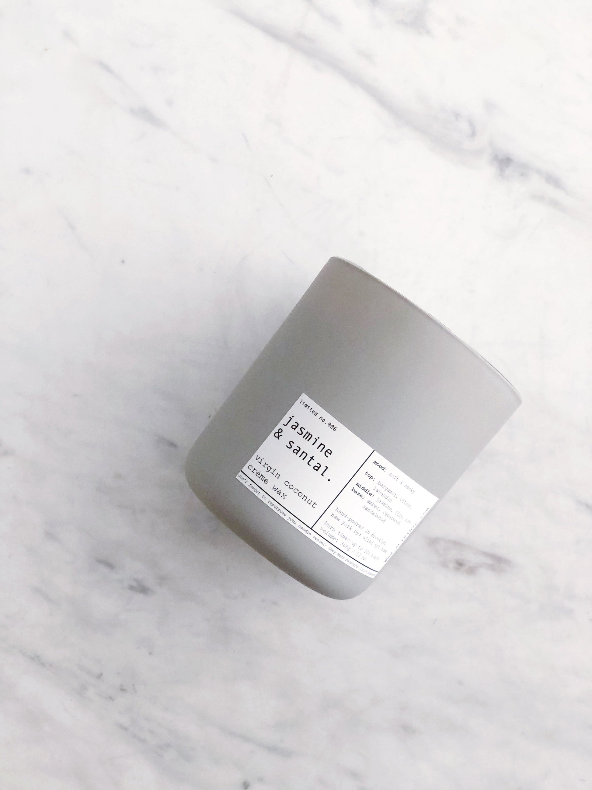 JASMINE + SANTAL | VIRGIN COCONUT CRÈME WAX & WOODEN WICK – CANDLES