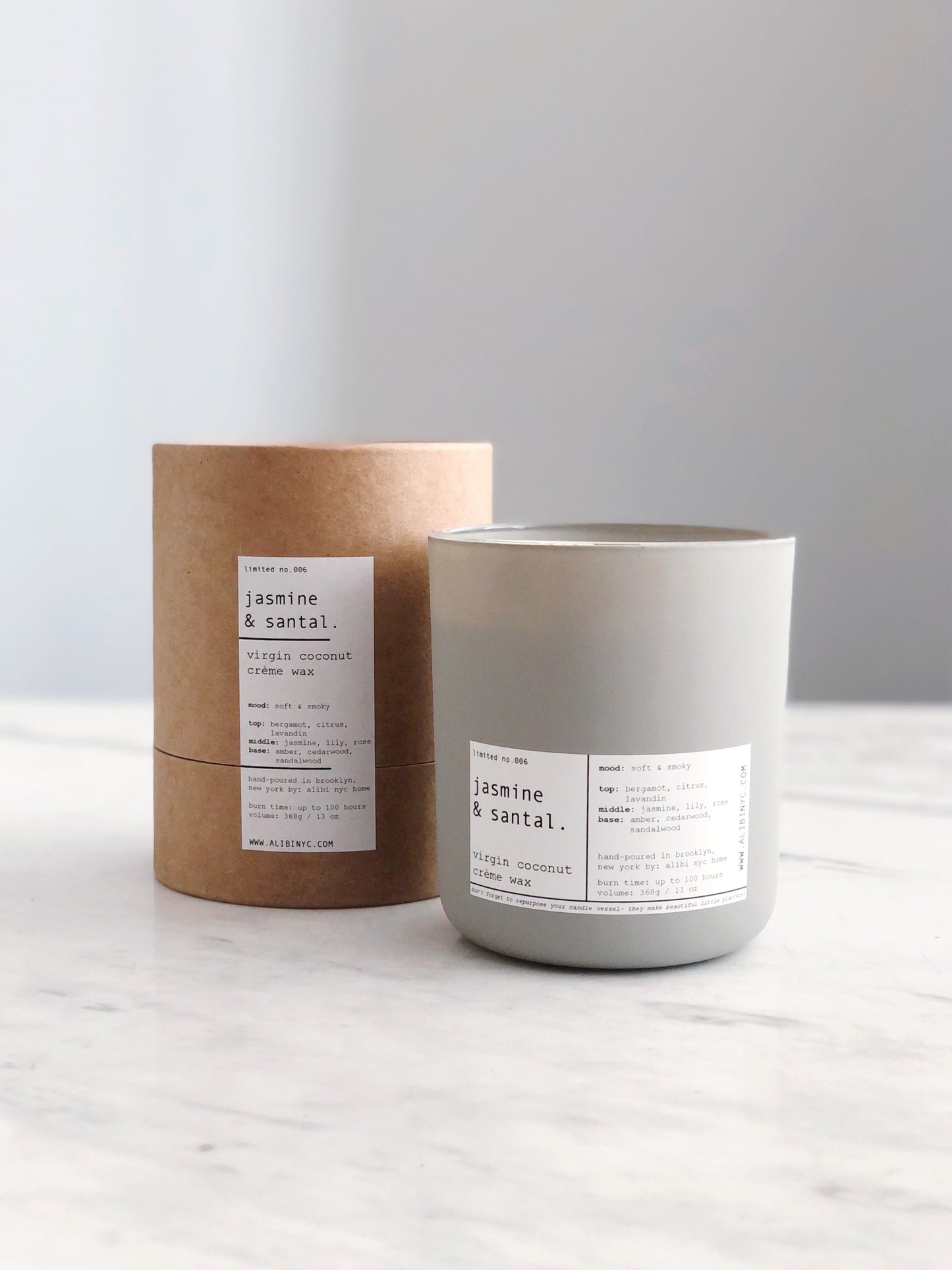 JASMINE + SANTAL | VIRGIN COCONUT CRÈME WAX & WOODEN WICK – CANDLES