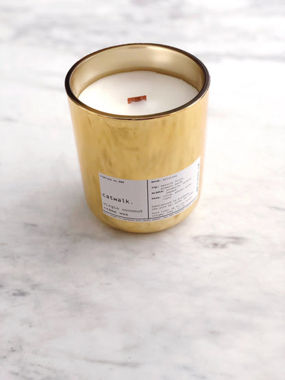 CATWALK | VIRGIN COCONUT CRÈME WAX & WOODEN WICK CANDLE – CANDLES