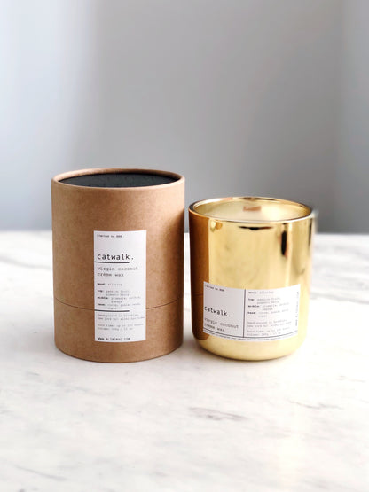 CATWALK | VIRGIN COCONUT CRÈME WAX & WOODEN WICK CANDLE – CANDLES