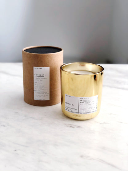 CATWALK | VIRGIN COCONUT CRÈME WAX & WOODEN WICK CANDLE – CANDLES