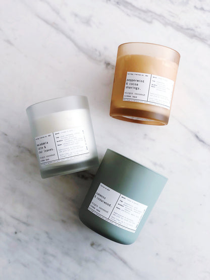 OAKMOSS & CEDARWOOD | VIRGIN COCONUT CRÈME WAX & WOODEN WICK CANDLE – CANDLES
