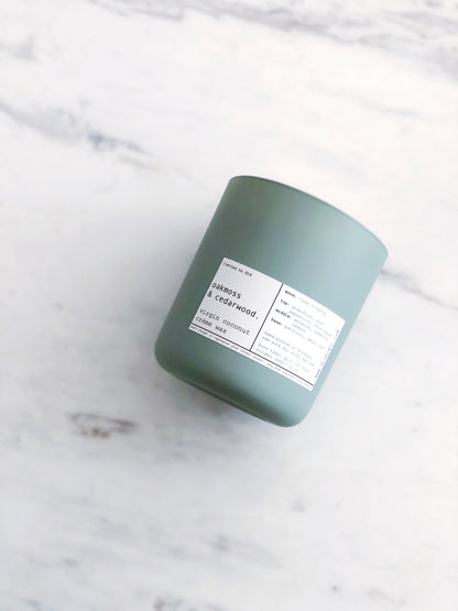 OAKMOSS & CEDARWOOD | VIRGIN COCONUT CRÈME WAX & WOODEN WICK CANDLE – CANDLES