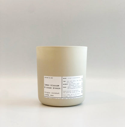 LEMON BLOSSOM & OCEAN BREEZE | VIRGIN COCONUT CRÈME WAX & WOODEN WICK CANDLE – CANDLES