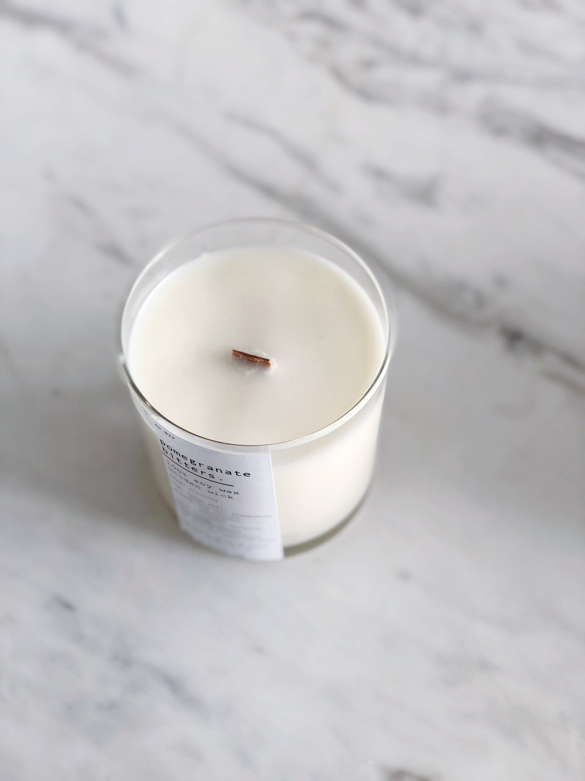Pomegranate Bitters Soy Candle – Wood Wick 8.5oz – CANDLES