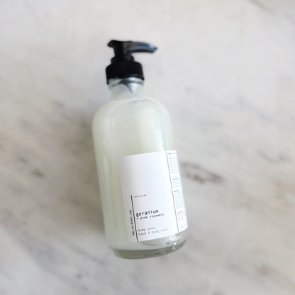 [GERANIUM + PINK ROSEMARY] -- ORGANIC HEMP SEED BODY SOAP