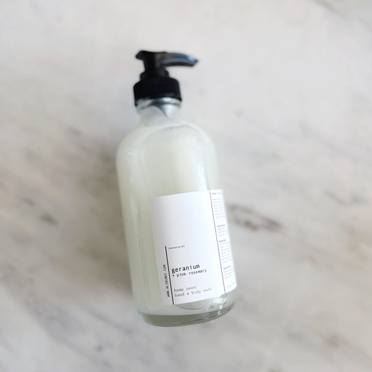 [GERANIUM + PINK ROSEMARY] -- ORGANIC HEMP SEED BODY SOAP