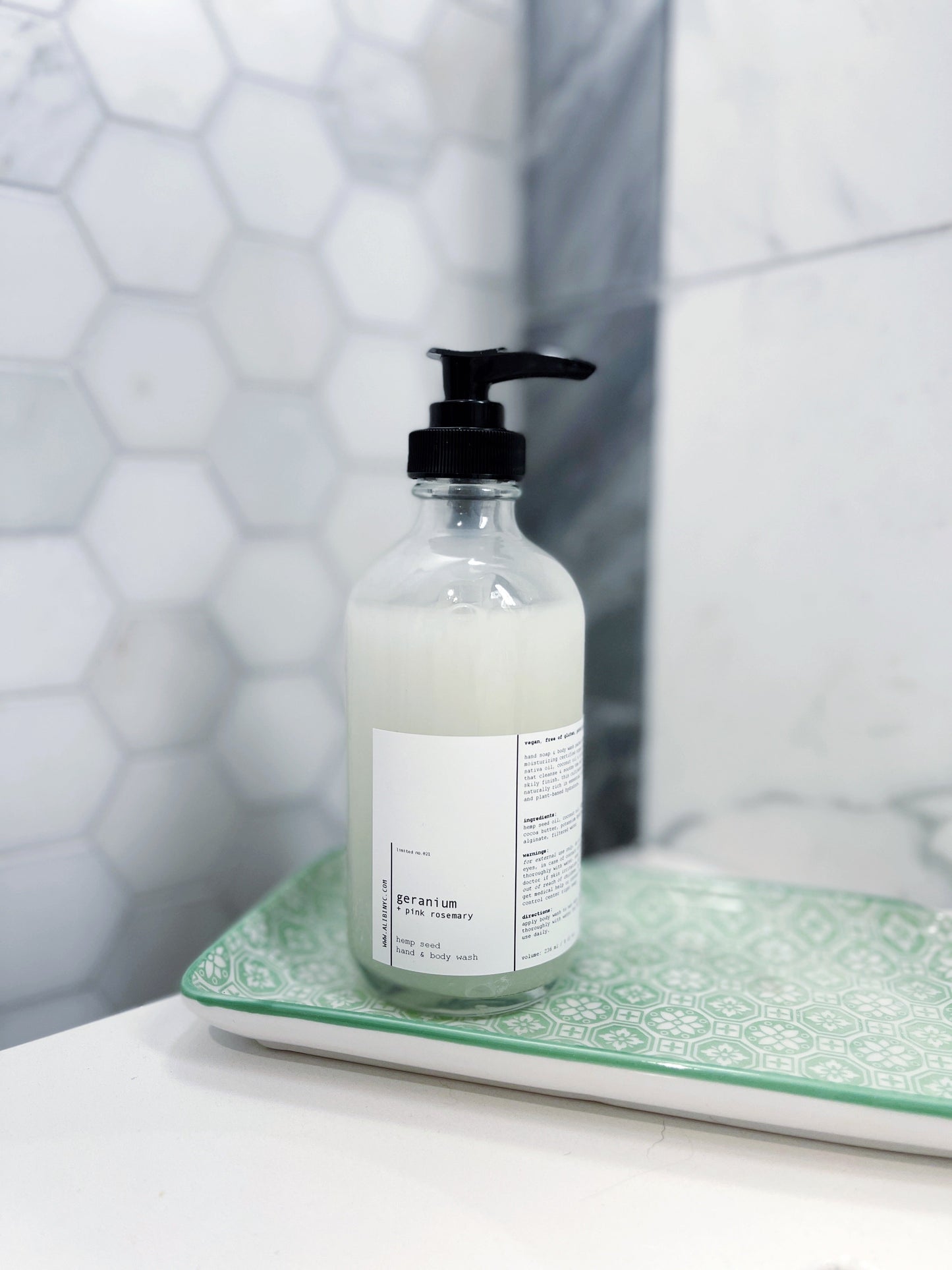 [GERANIUM + PINK ROSEMARY] -- ORGANIC HEMP SEED BODY SOAP