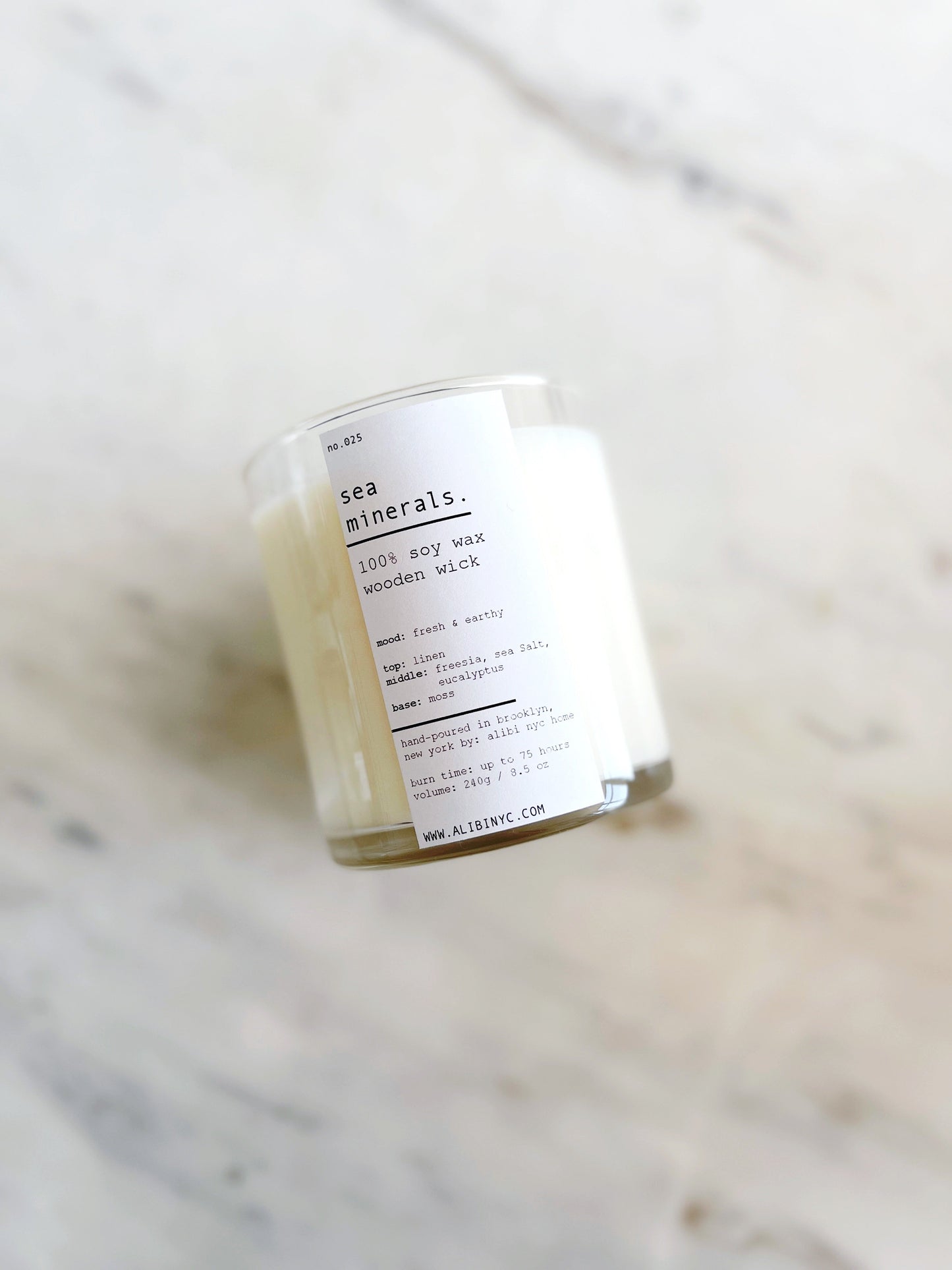 Sea Minerals Soy Candle – Wood Wick 8.5oz – CANDLES