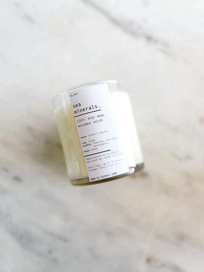 Sea Minerals Soy Candle – Wood Wick 8.5oz – CANDLES