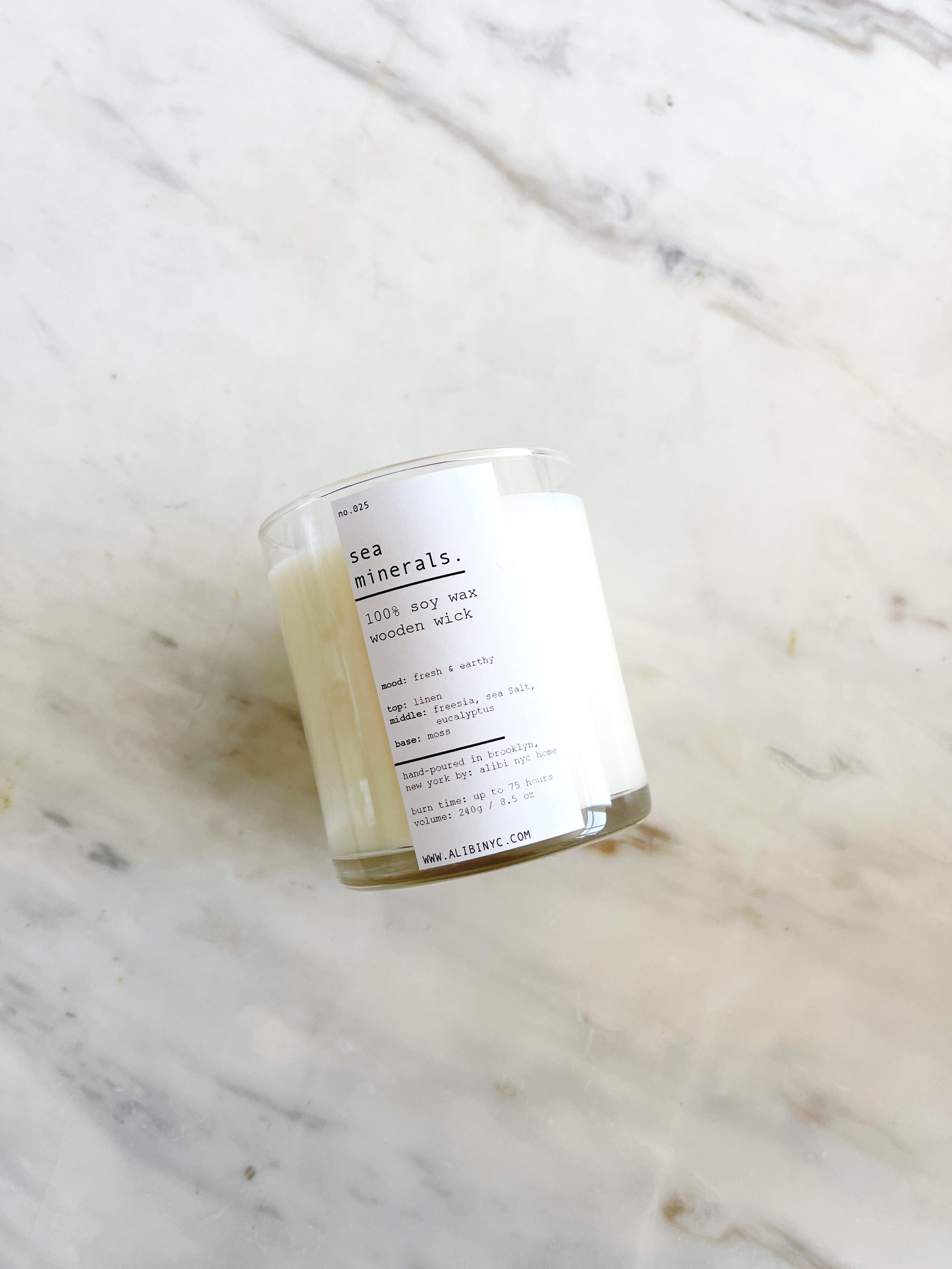 Sea Minerals Soy Candle – Wood Wick 8.5oz – CANDLES