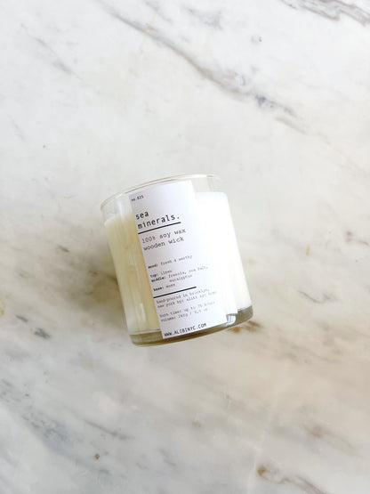 Sea Minerals Soy Candle – Wood Wick 8.5oz – CANDLES