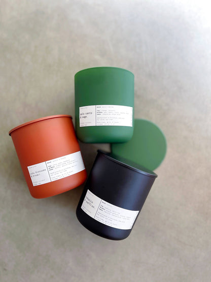 PALO SANTO & SAGE MINI | VIRGIN COCONUT CRÈME WAX & WOODEN WICK CANDLE – CANDLES