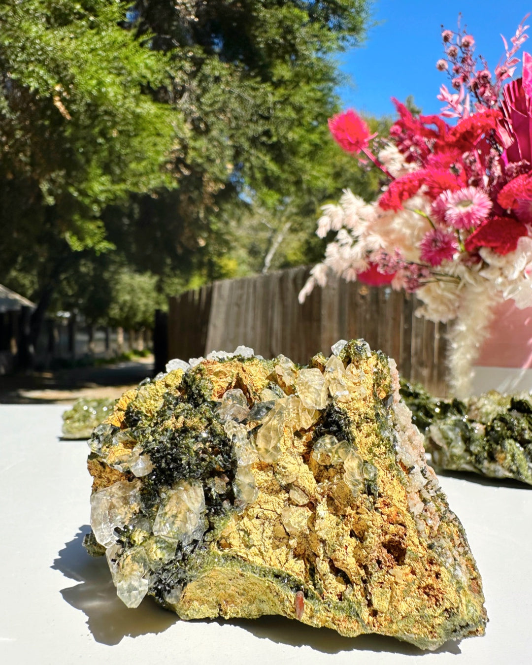 Epidote Quartz Cluster –