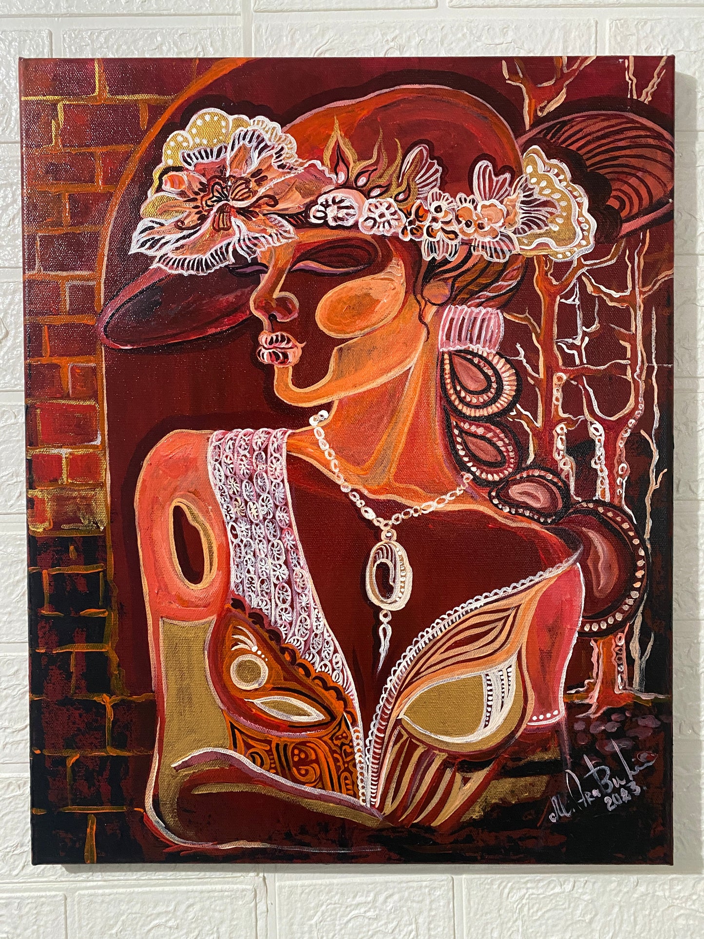 Perfection on the Earth - Original Acrylic 16x20 – Abstract modern