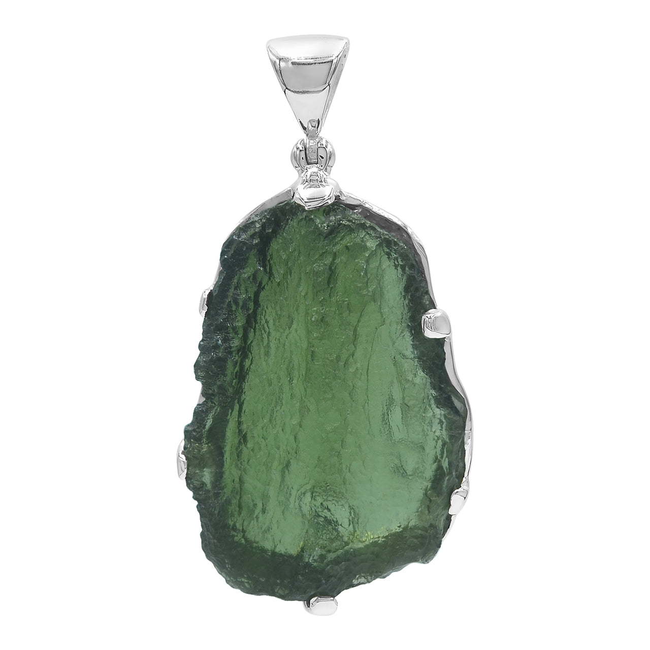 Starborn Moldavite Pendant (30-40cts) in Sterling Silver