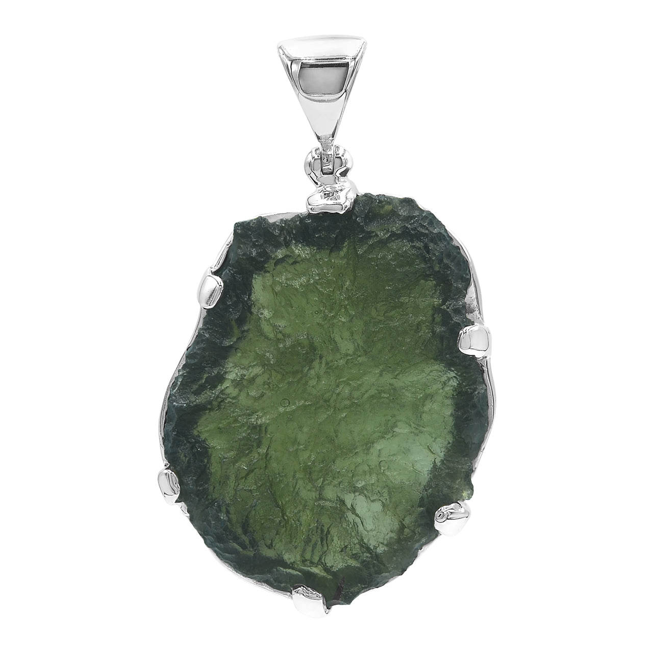 Starborn Moldavite Pendant (30-40cts) in Sterling Silver