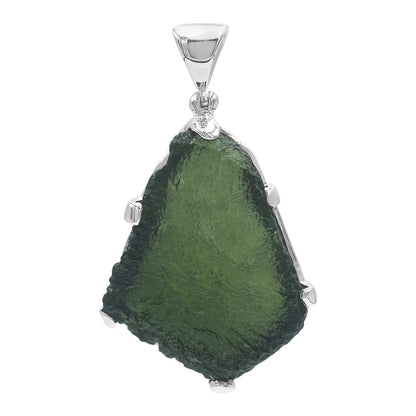 Starborn Moldavite Pendant (30-40cts) in Sterling Silver