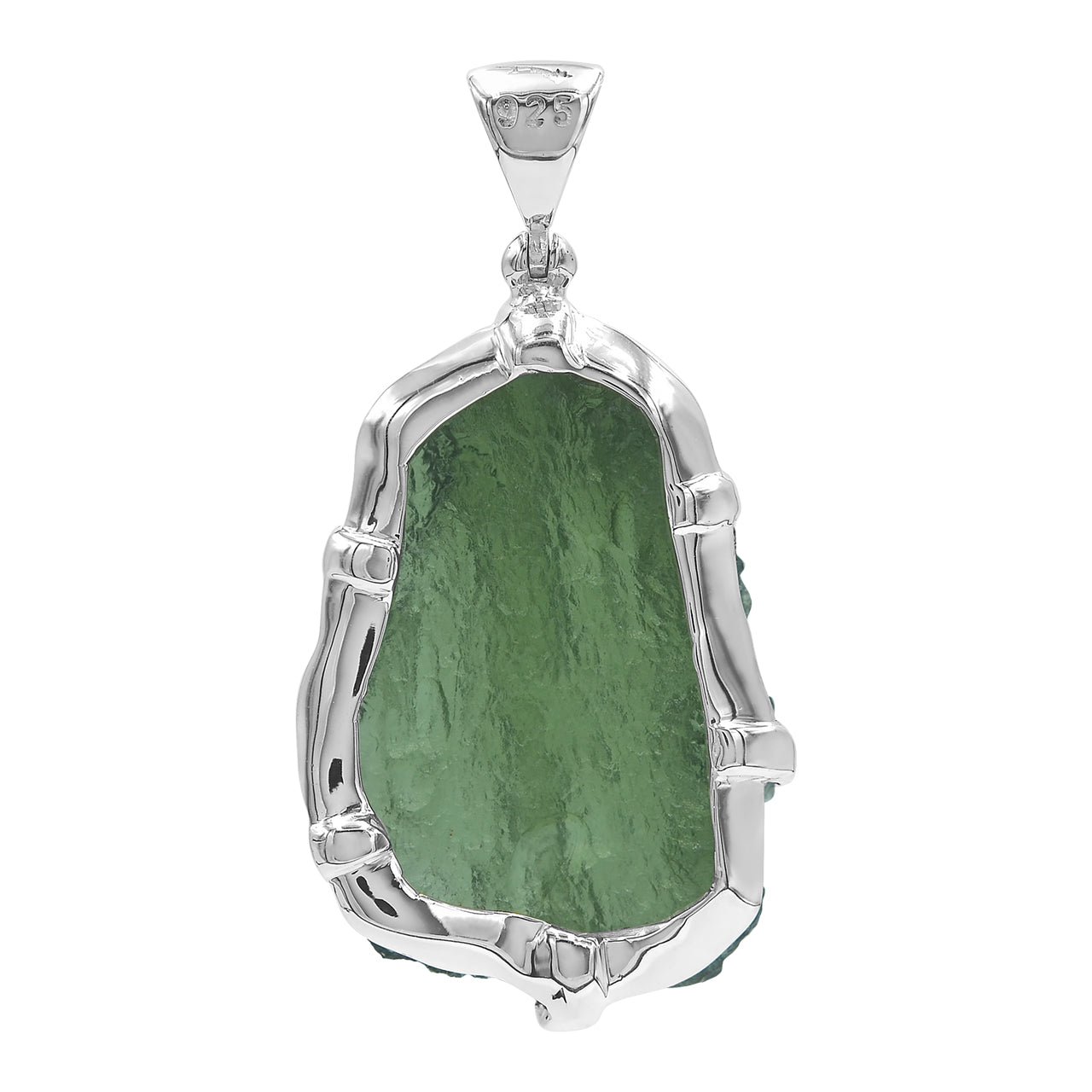 Starborn Moldavite Pendant (30-40cts) in Sterling Silver