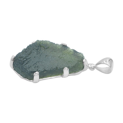 Starborn Moldavite Pendant (30-40cts) in Sterling Silver