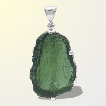 Starborn Moldavite Pendant (30-40cts) in Sterling Silver