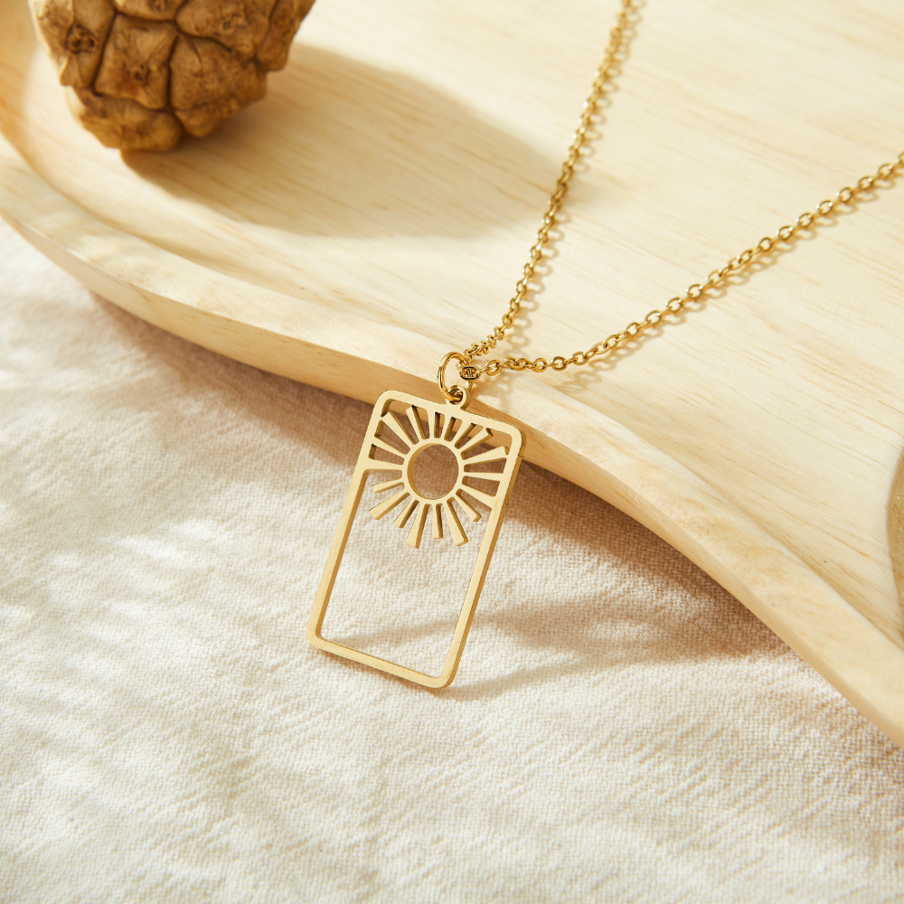 GOLD SUN NECKLACE –