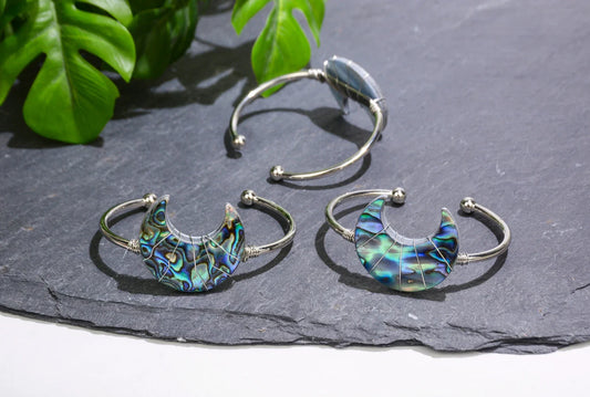 Abalone Shell Moon Bracelet