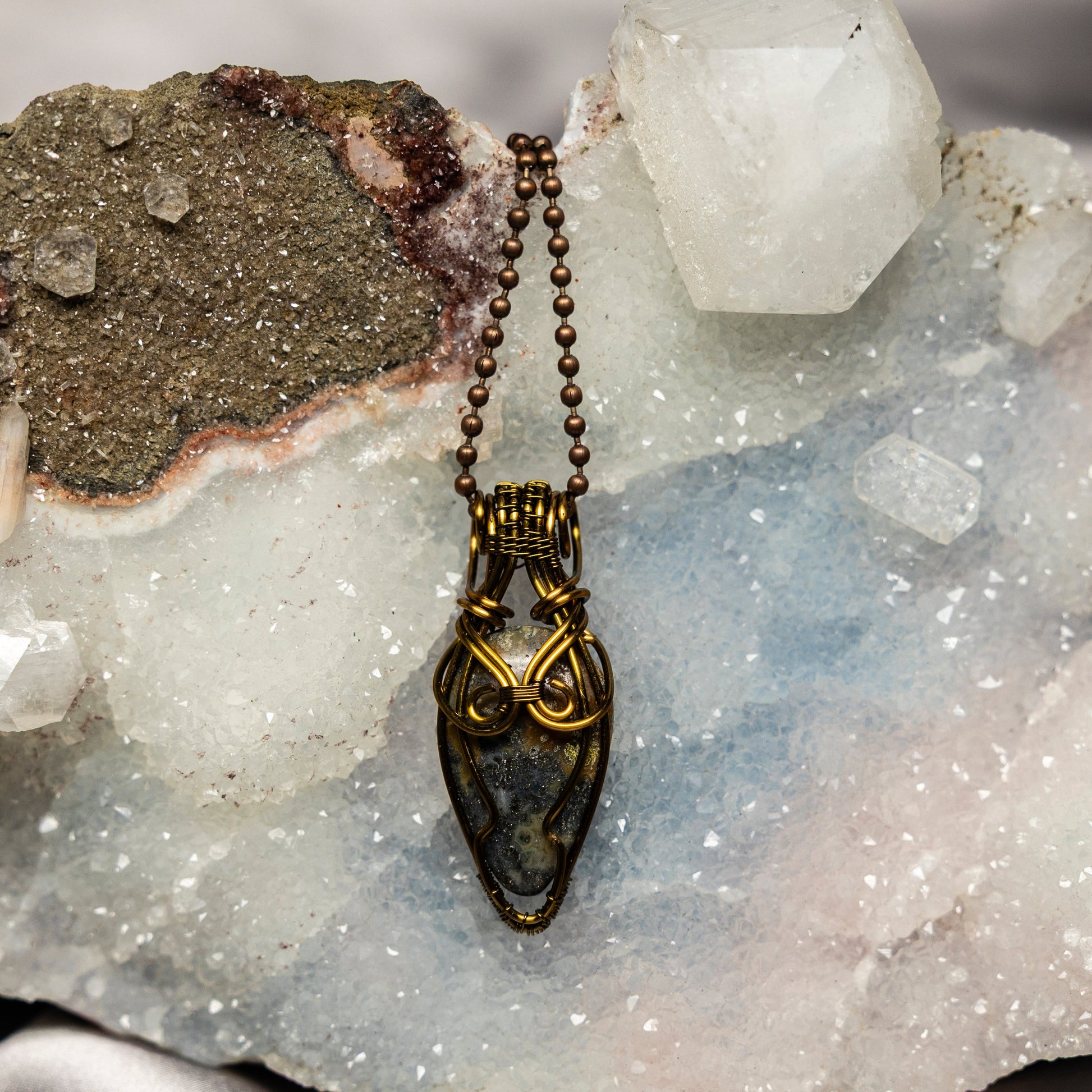Agate Wire Wrap Crystal Pendant – Wire Wraps