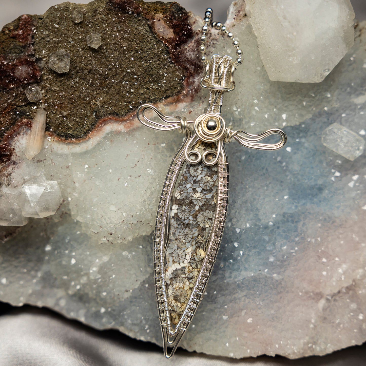 Agatized Coral Wire Wrap Crystal Pendant – Wire Wraps